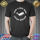 Premium just a Boy Who Loves Whales Cute Whales Lover Premium T-Shirt Unisex