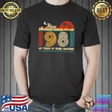 Premium may 1981 40 years Of Being Awesome Vintage T-Shirt Unisex