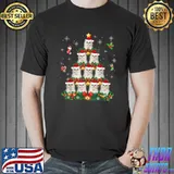 Premium Merry Christmas Persian Cat Santa Tree Pajama Sweater Ugly T Shirt Unisex