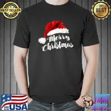 Premium merry Christmas Santa Hat T-Shirt Unisex