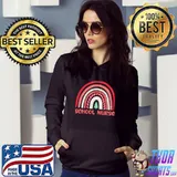 Premium School Nurse Chrsitmas Boho Rainbow Day Holiday School T-Shirt