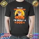Premium this Is My Human Costume I'm Really A Corgi Dog Halloween T-s Unisex