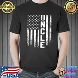 Premium Uncle Gift America Flag Gift For Men Father's Day T- Unisex