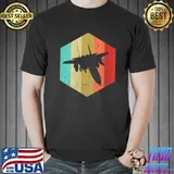 Premium vintage Airplane Retro Airplane Silhouette Aircraft Lover T-Shirt Unisex