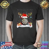 Premium xmas Lighting Reindeer Santa Hat Darts Christmas T-s Unisex