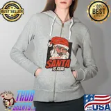 Premium Xmas Santa Claus Merry Christmas Holidays Mom Joke Pajama T-Shirt Full Zip Hooded