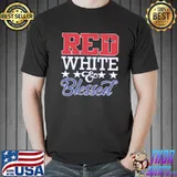 Red White And Blessed America Love In Faith 4th July Shirt Unisex