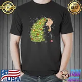 Sloth catching a star on Christmas tree Shirt Unisex