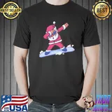 Snowboard Santa Dabbing Christmas Shirt Unisex
