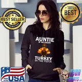 Top Auntie Of The Coolest Turkey In The Flock Thanksgiving Aunt T Shirt