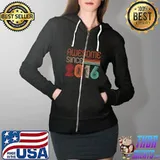Top awesome Since 2016 Vintage T-s Full Zip Hooded