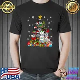 Top christmas Tree Lights Schnauzer Dog Lover Xmas Pajama T-s Unisex