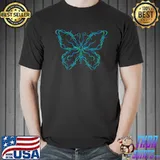 Top Colorful Not Delicate Barbed wire Butterfly Design Shirt