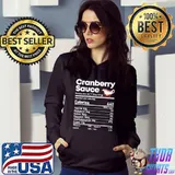 Top cranberry Sauce Nutrition Facts Thanksgiving Christmas Food Premium T-Shirt