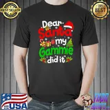 Top Dear Santa My Gammie Did It Christmas Pajama Family Shirt