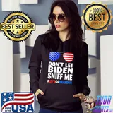 Top don’t Let Biden Sniff Me Brandon US Flag T-Shirt