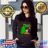 Top face mask reindeer christmas lockdown quarantine T Shirt