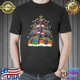 Top French Bulldog Christmas Tree Santa Hat Decorations Xmas T Shirt
