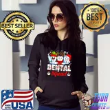 Top funny Teeth Santa Reindeer Christmas Dental Squad T-Shirt