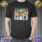 Top gamer Video Games Gaming Retro Vintage T-s Unisex
