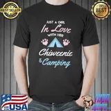 Top girl In Love-With-Chiweenie And-Camping Premium T-Shirt Unisex