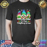 Top Gnomes I'm Fine Everything Is Fine Christmas Lights T-shirt