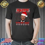 Top Happy 4th Of July Santa Hat Joe Biden Ugly Christmas Sweater T-shirt