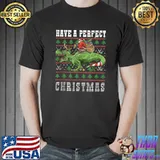Top Have a perfect Christmas Dinosaur T-Rex X-Mas Kids Boy T- Unisex