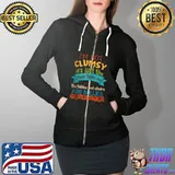 Top I'm Not Clumsy T- Full Zip Hooded