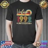 Top limited Edition 1992 30th Birthday Vintage 30 Years Old T-Shirt Unisex