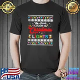 Top My Favorite Color Is Christmas Lights Ugly Sweater T Shirt