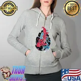 Top nishikigoi Fish Koi T-Shirt Full Zip Hooded