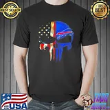 Top Punisher Skull American Flag Buffalo Bills Unisex