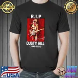 Top RIP Dusty Hill 1949 2021 Signature Bass Of The Rock Band ZZ Top Shirt Unisex
