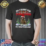Top Santa Hat All I Want For Christmas Is A Newfoundland Dog T Shirt Unisex