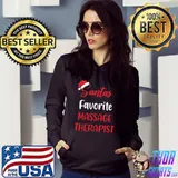 Top santa's Favorite Massage Therapist Christmas T-Shirt