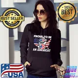 Top USA Patriotic Proud to be an Americat Funny Cat Freedom Premium T-Shirt
