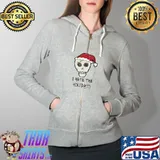 Top vintage I Hate The Holidays Scull Anti Christmas T-s Full Zip Hooded
