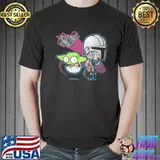 Top z Djarin Baby Yoda And Mandol Star War Shirt Unisex
