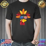 Turkey Face Thanksgiving Matching Outfit Family Gobble Funny T-Shirt Unisex