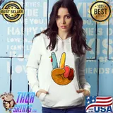 Turkey Peace Hand Sign Thanksgiving Thankful Women Kids Girl T-Shirt