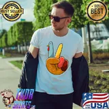 Turkey Peace Hand Sign Thanksgiving Thankful Women Kids Girl T-Shirt Unisex