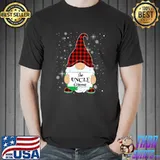 Uncle Gnome Family Matching Christmas Gnome Buffalo Plaid T-s Unisex
