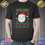 Volleybal Christmas Vintage Shirt Unisex