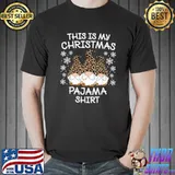 Xmas Leopard Gnome Men Women This Is My Christmas Pajama T-Shirt Unisex