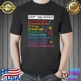 100 Days Of School 100th Activities Teacher Kids Boys Girls T-Shirt