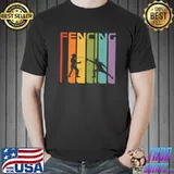 70s Retro Fencing Sports Fencing T- Unisex
