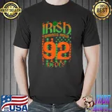 92th Birthday Year Old Irish Ireland US Flag Patricks Day T-Shirt Unisex