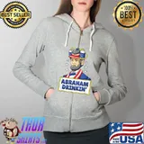 Abraham Drinkin USA Beer Funny Cool President Funny T-Shirt Full Zip Hooded