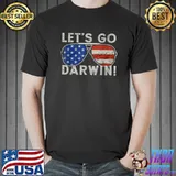 Aviator Sunglasses American Flag Let’s Go Darwin T-Shirt Unisex